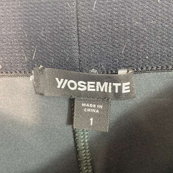 James Perse Y/OSEMITE Scuba Black and Gray Zippered Leggings size 1 small - Picture 12 of 15